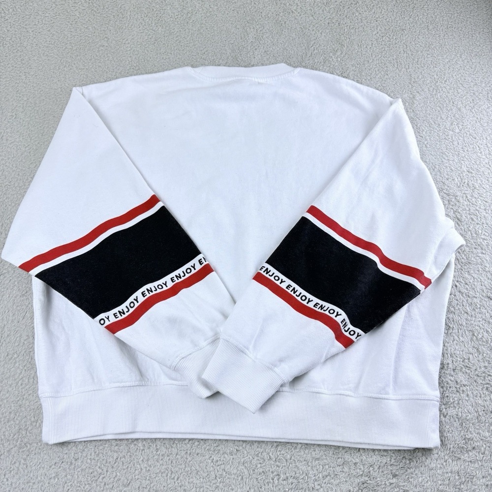 Coca Cola PacSun Crewneck Sweatshirt Mens Medium White Red Black Logo Y2K Style - Picture 2 of 14